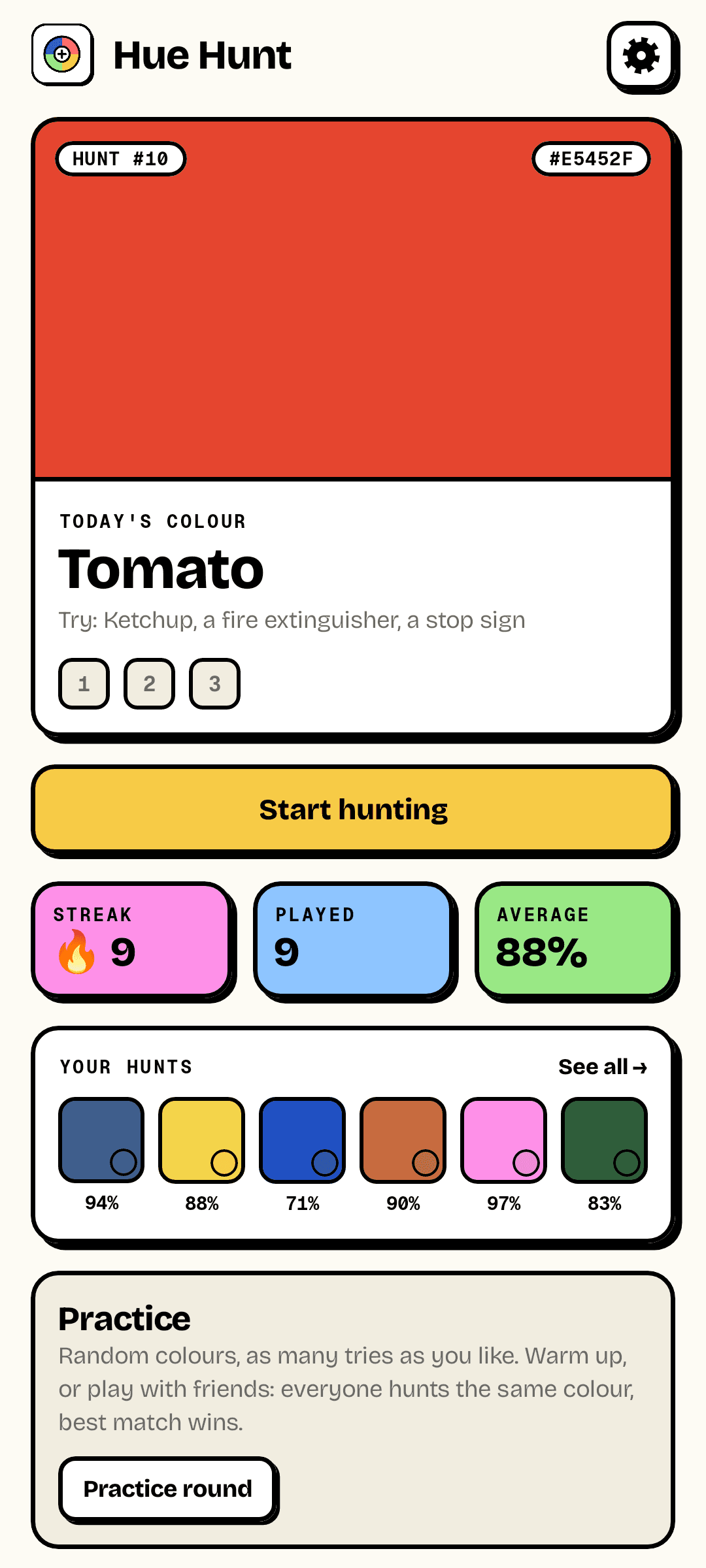 Today's colour, Tomato, waiting to be hunted